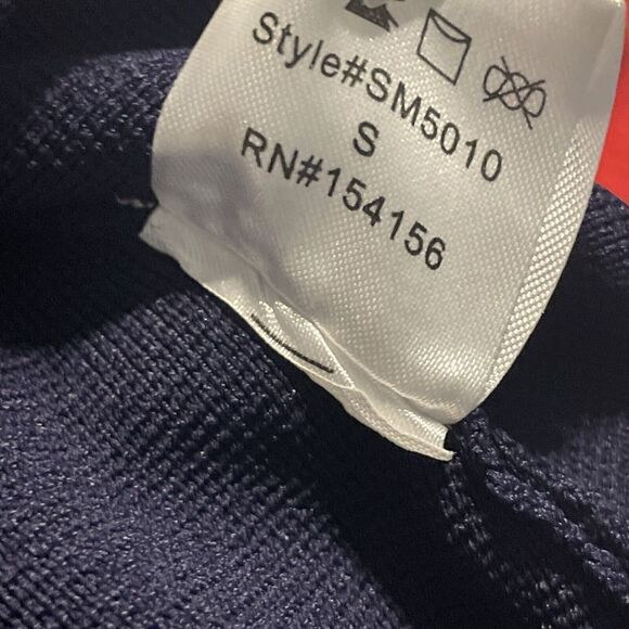 all:Row Asymmetric Wrap Skirt Women%E2%80%99s Small Stretch A-line Buttons Navy - Picture 8 of 8